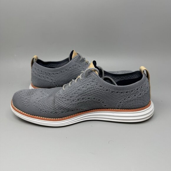 Cole Haan Mens Original Grand Stitchlite Gray Knit Oxford Shoes Size 9M main image 7